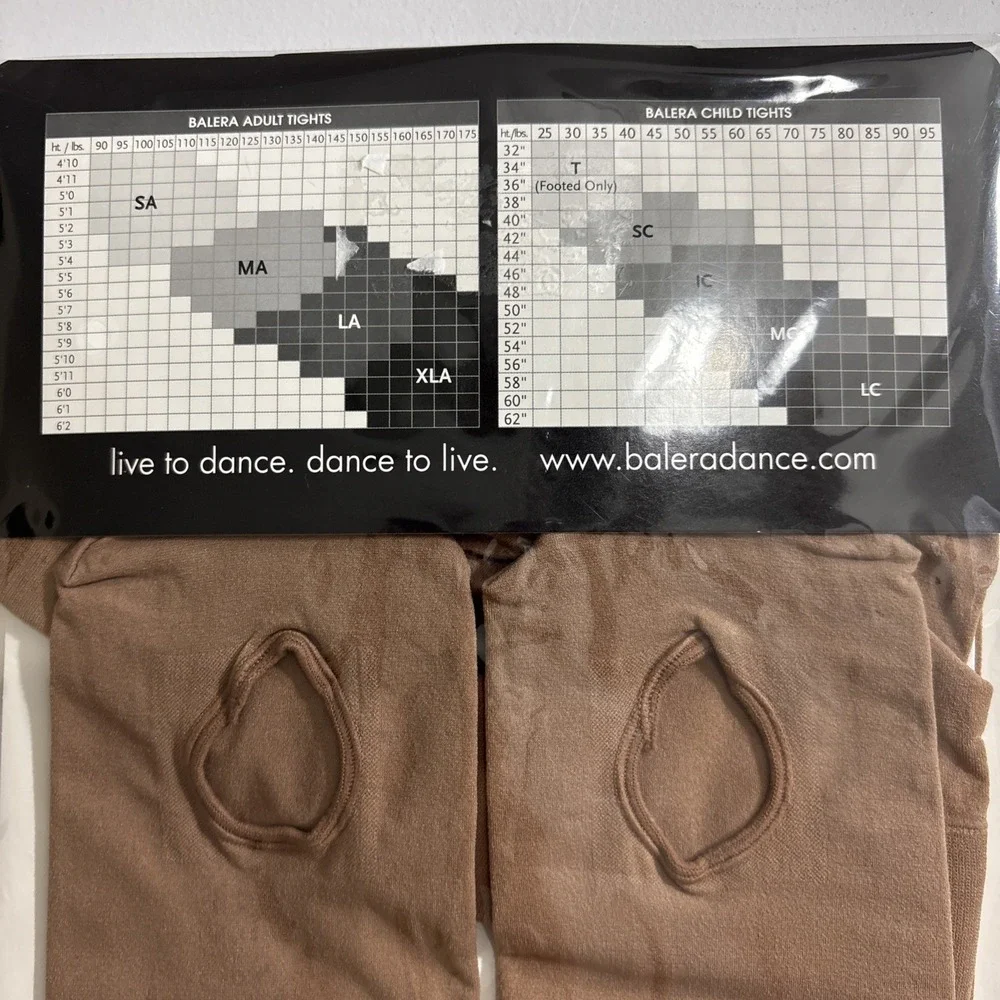Set of 3 Balera T92 Shimmer Footed Dance Tights Suntan Child‎ IC New